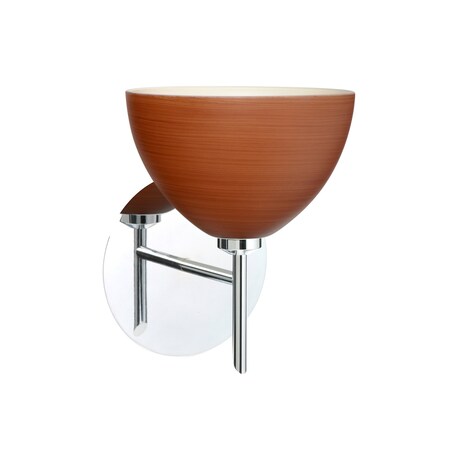 Besa Lighting Brella Mini Sconce, Cherry, Chrome Finish, 1x5W LED 1SW-4679CH-LED-CR
